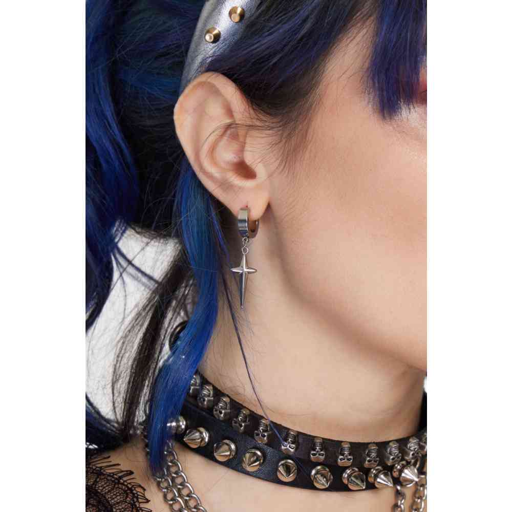 Jawbreaker - Star Cross Pendant Oorbellen - Zilverkleurig